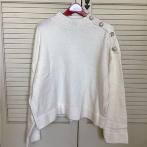 Ann Taylor Petite Turtle Neck Sweater with detail buttons